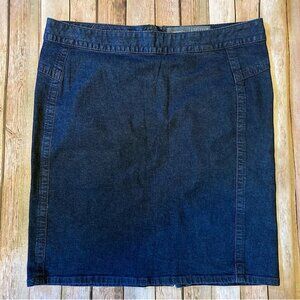 EUC Women’s CONVERSE Denim Pencil Skirt 32 Stretch Cotton Dark Wash Knee Length